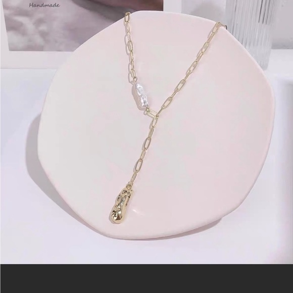 18K Gold plated mother of pearl Necklace